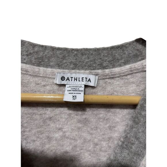 Athleta Westlake Gray Cardigan Sweater Wool Blend Button Front XS Athleisure - Picture 5 of 13